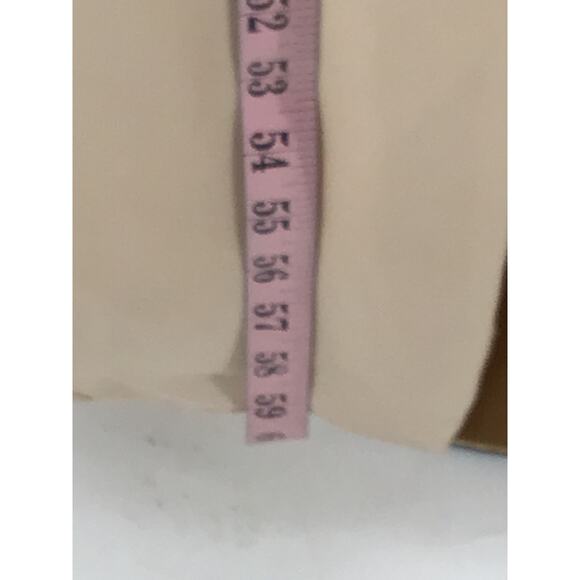 BRIDESMAID DRESS SZ 8 M tan pleated halter belted formal maxi dress new B58 - Picture 5 of 9